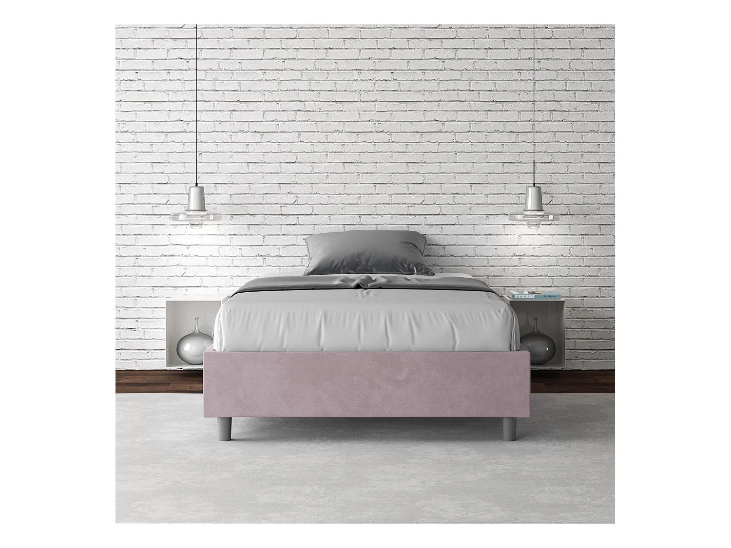 Letto Sommier Azelia 110x190 senza rete glicine