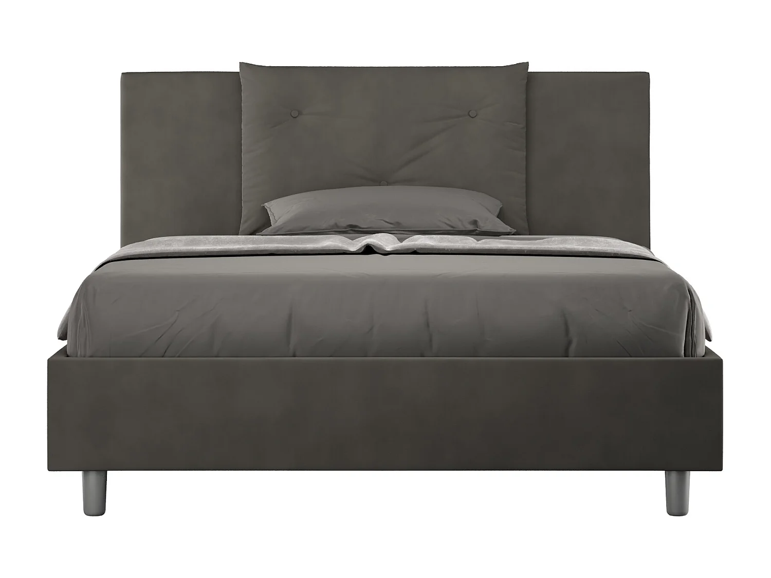 Letto Appia 150x210 rete e contenitore grigio