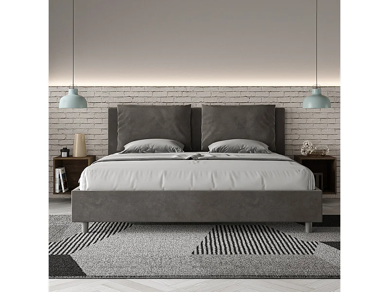Lit Antea 190x210 sans sommier gris