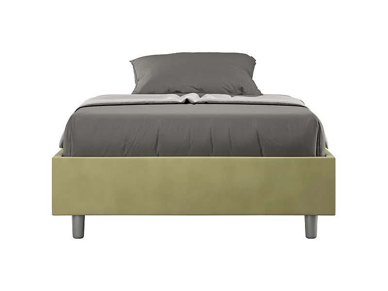 Cama Azelia Sommier 100x210 con base té verde