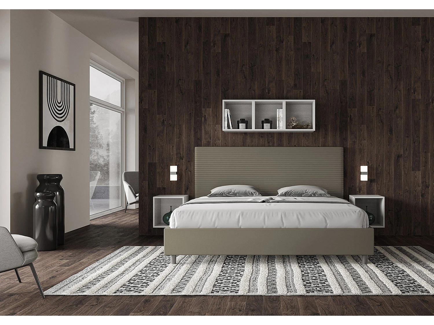 Letto Focus 190x210 senza rete cappuccino