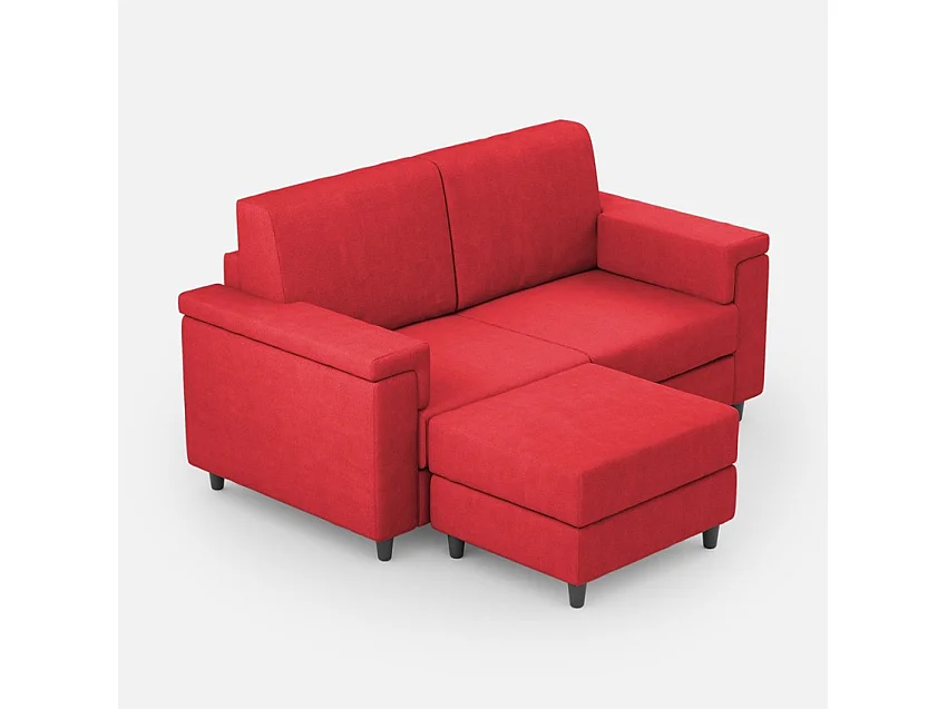 Letto con rete imbottito 90x190 microfibra glicine Adele