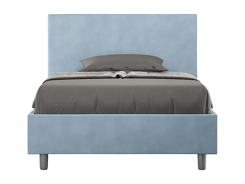 Cama Adele 100x190 con base y contenedor azul claro