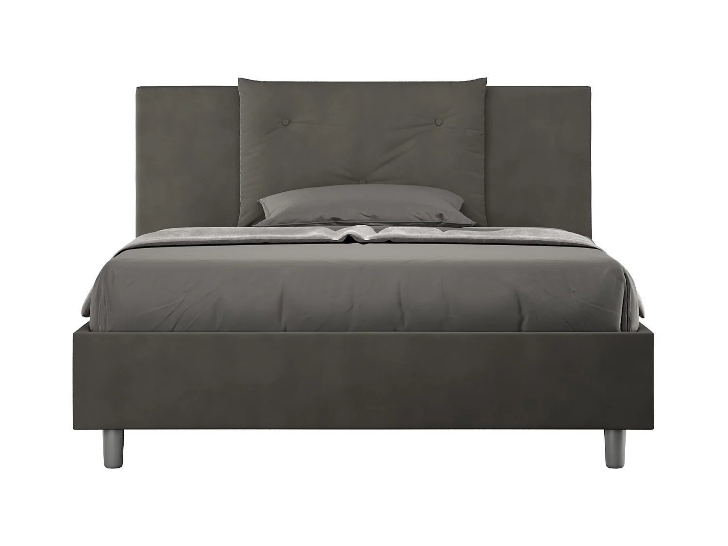Cama Appia 130x210 base y contenedor gris