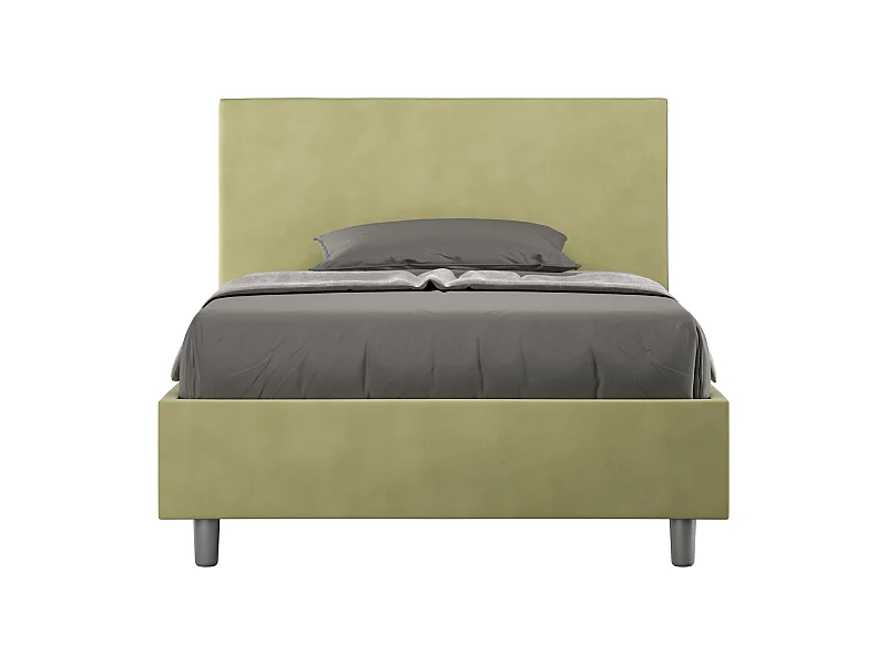 Cama Adele 110x190 somier y contenedor té verde