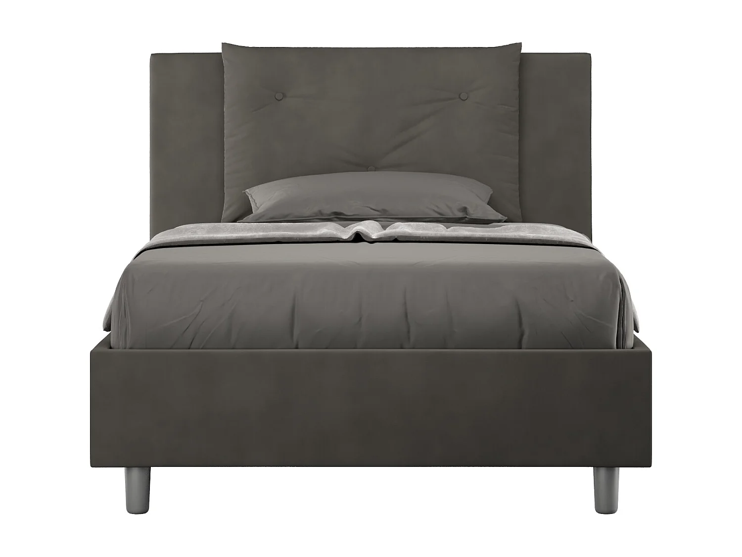 Cama Appia 100x190 sin somier gris