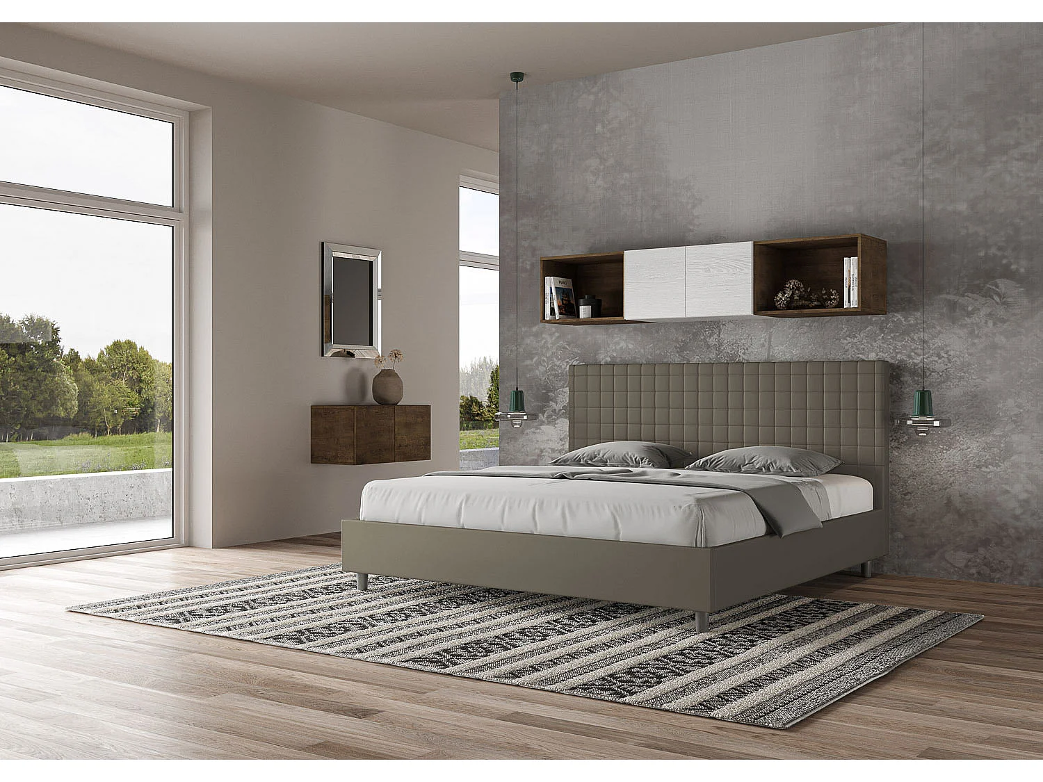 Letto Sunny 190x210 con rete cappuccino