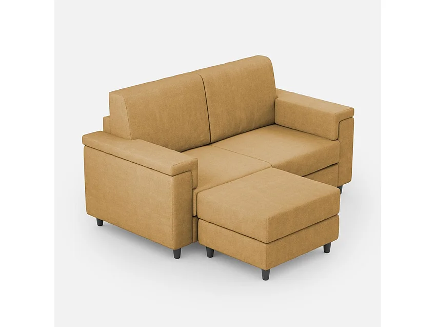 Letto senza rete imbottito 90x190 microfibra glicine Adele