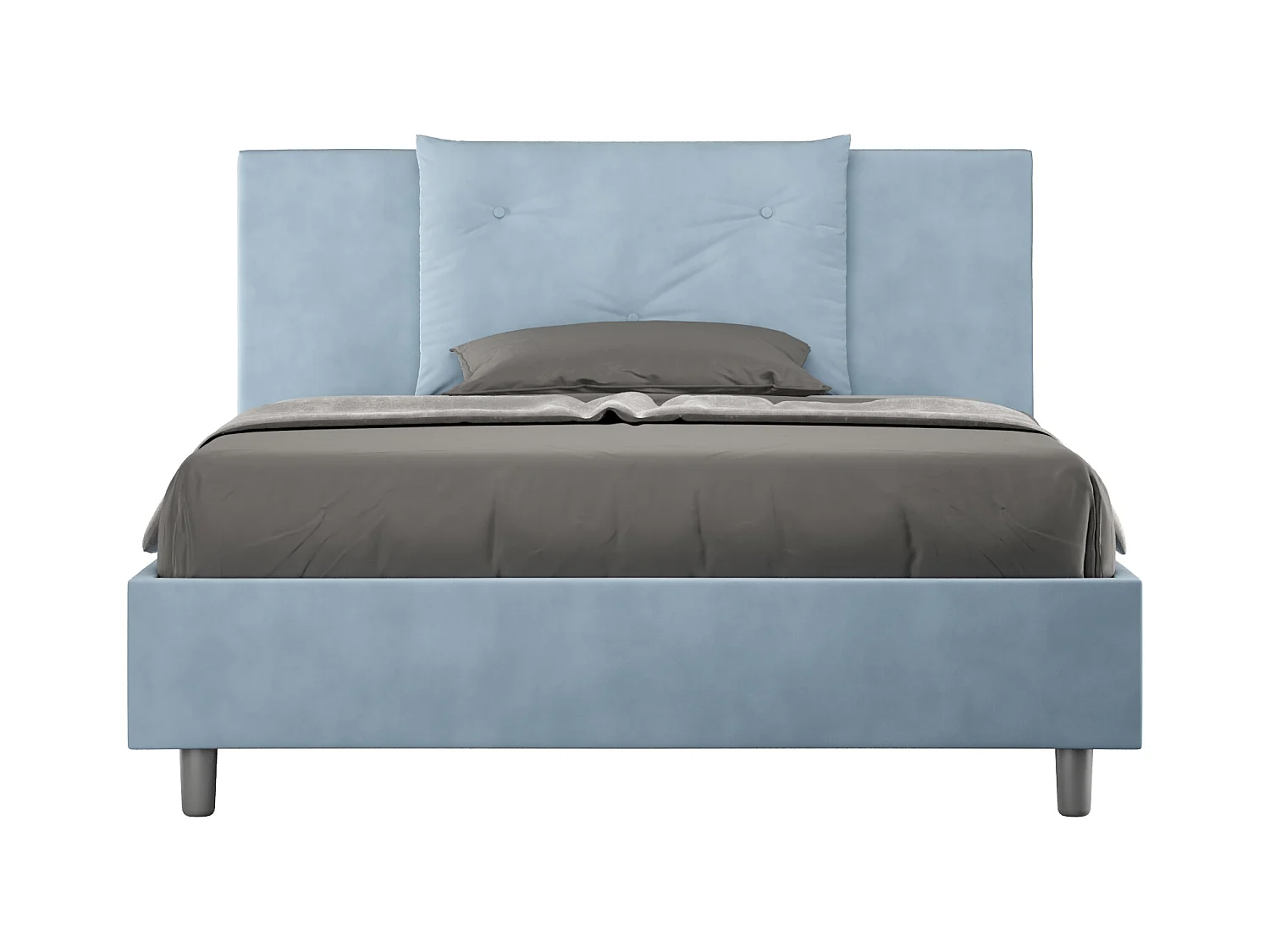 Cama Appia 130x190 con somier azul claro