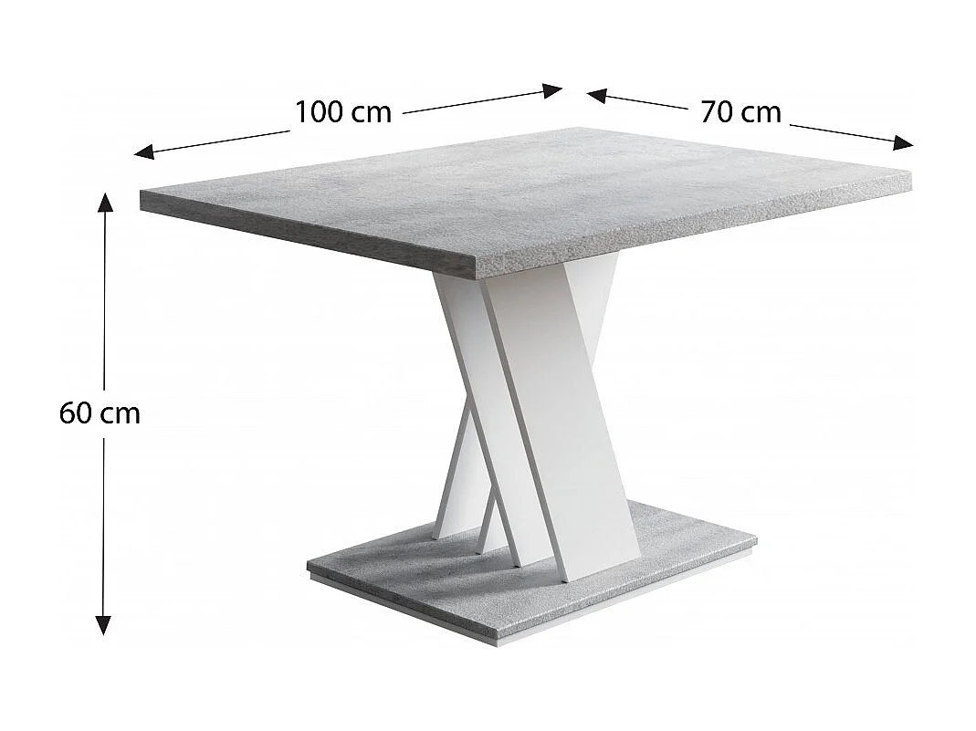 TABLE BASSE MALAVA - BLANC LAQUE 100 X 70 CM