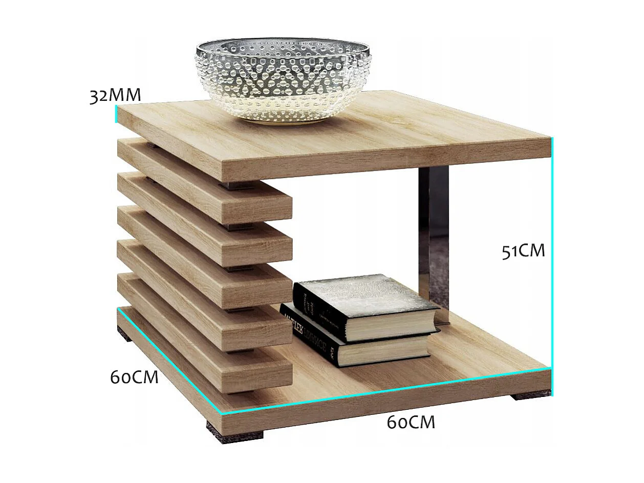TABLE BASSE TOKYO BOIS SONOMA DESIGN 60 x 60 HAUTEUR 51 CM