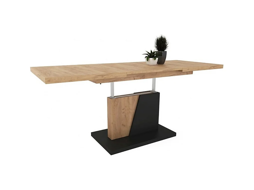 TABLE BASSE CHOPIN RELEVABLE ET EXTENSIBLE BOIS Style industriel