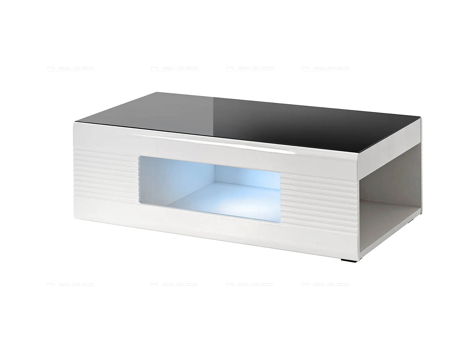 Table basse Koala illuminé LED et blanc laqué