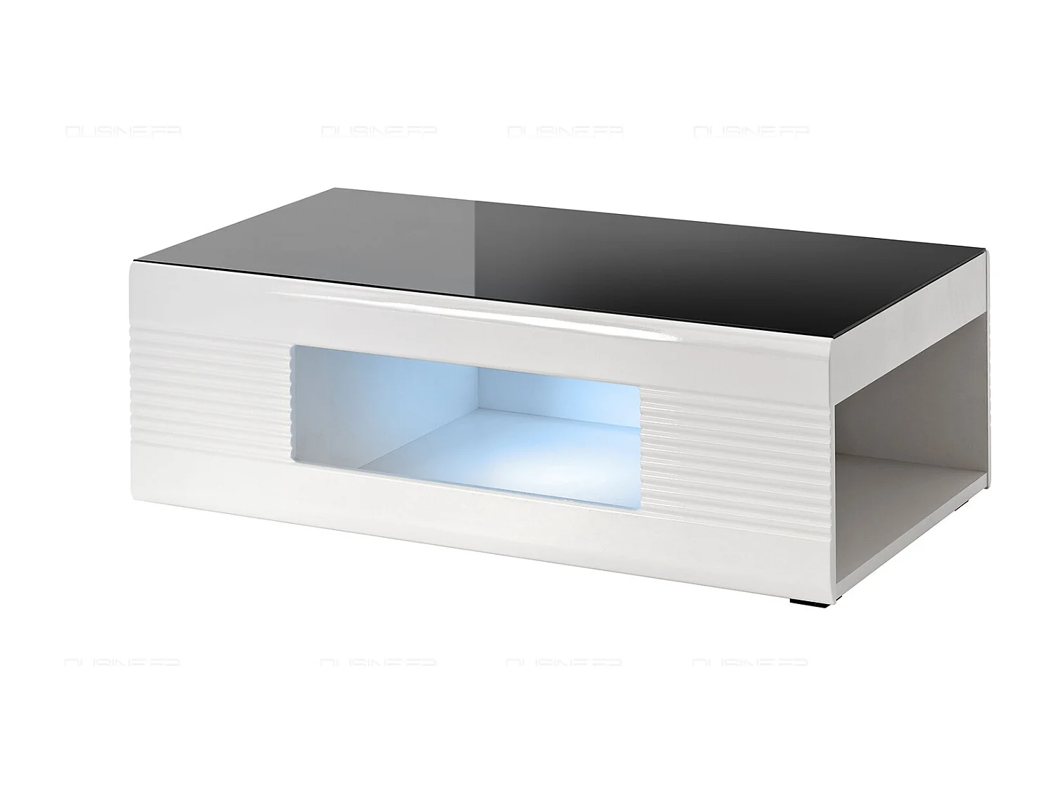 Table basse Koala illuminé LED et blanc laqué