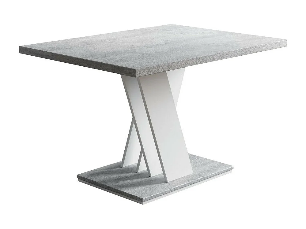 TABLE BASSE MALAVA - BETON ET BLANC 100 X 70 CM