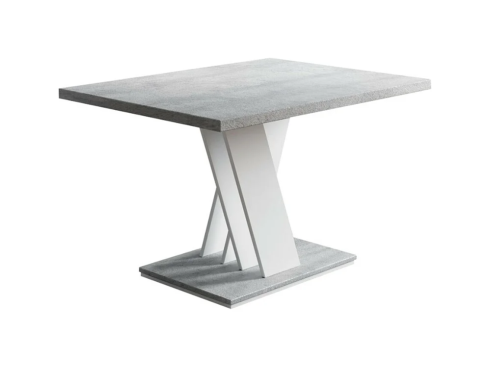 TABLE BASSE MALAVA - BETON ET BLANC 100 X 70 CM