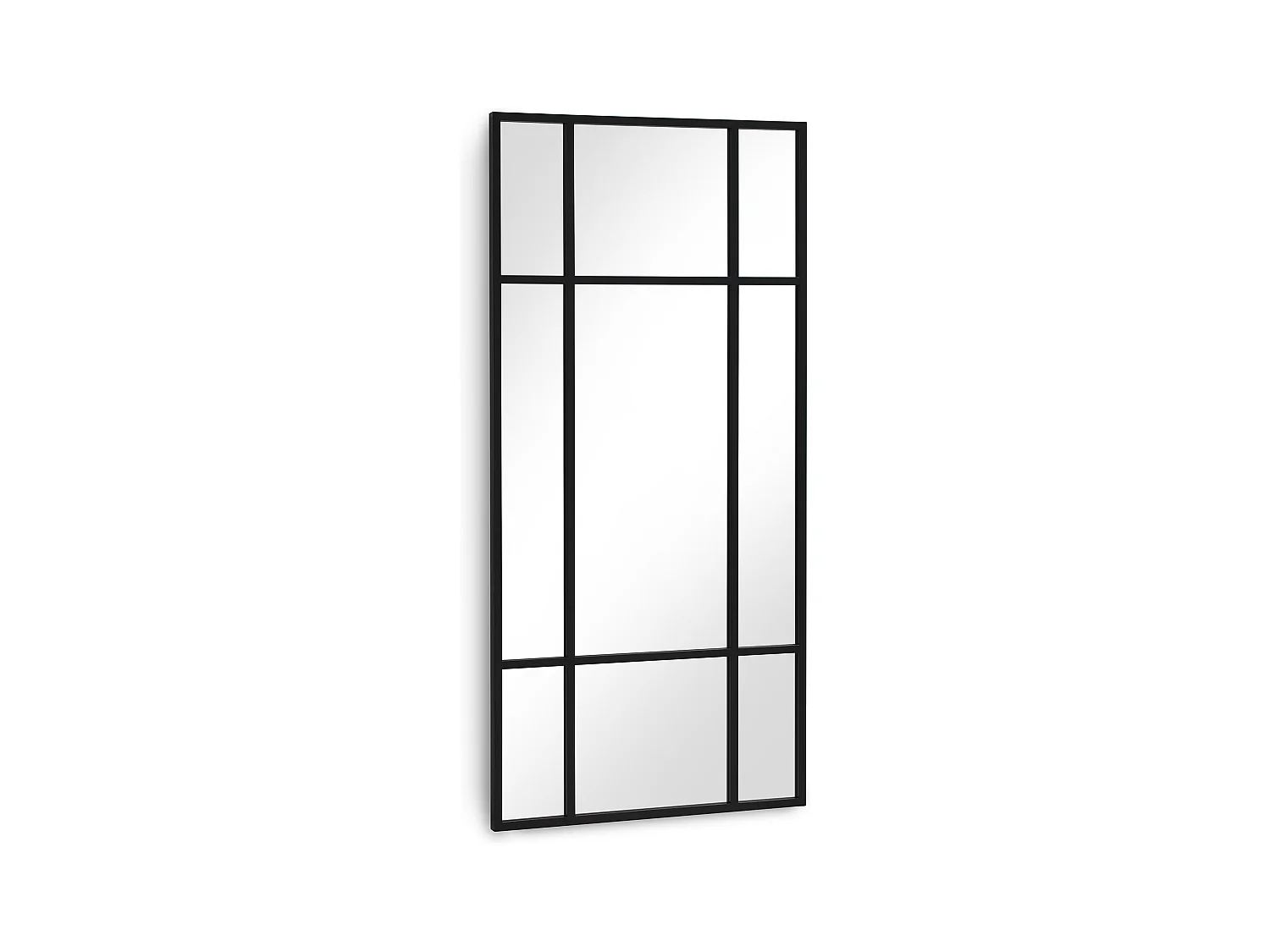 Espejo rectangular 80x170 estructura metal negra
