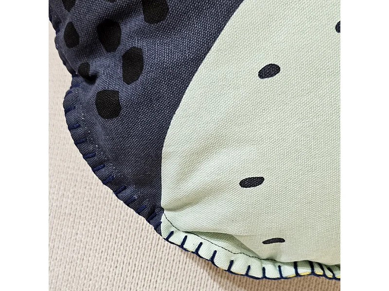 Coussin forme de lune / soleil avec housse amovible en coton - SUNNY