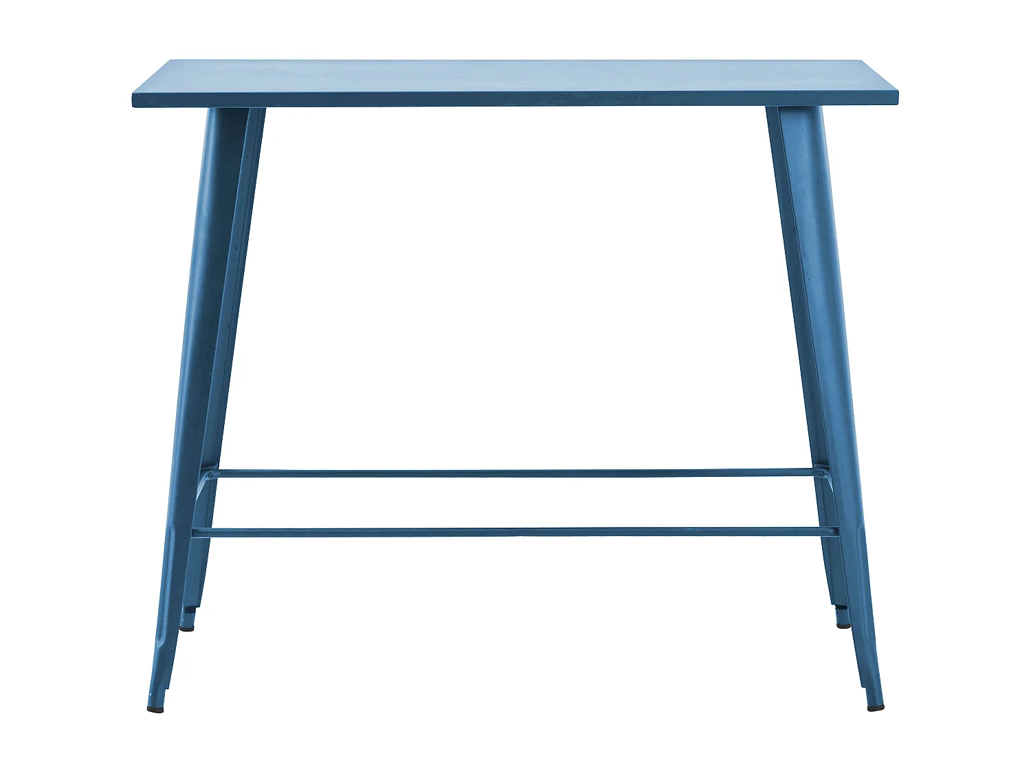 Table haute de jardin en acier bleu pacific