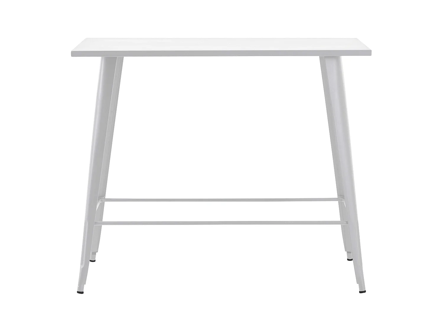 Table haute de jardin en acier blanc