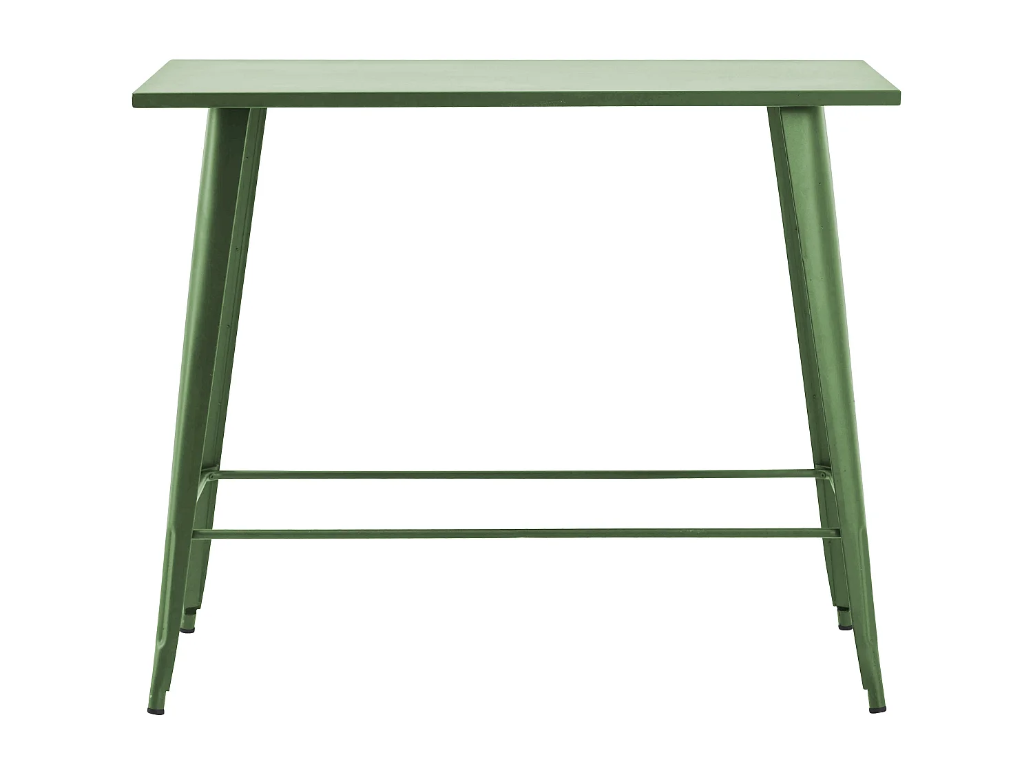 Table haute de jardin en acier vert cactus