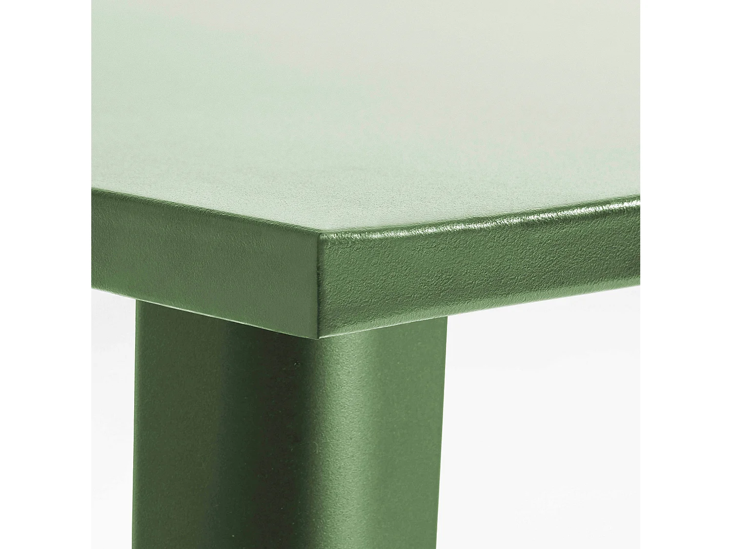 Table haute de jardin en acier vert cactus