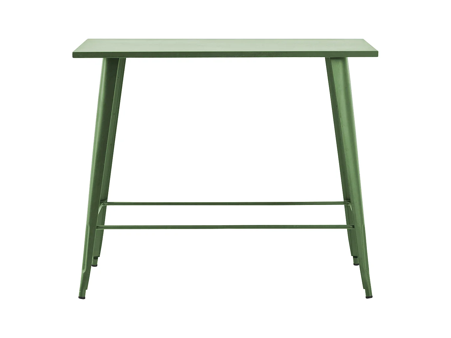 Table haute de jardin en acier vert cactus