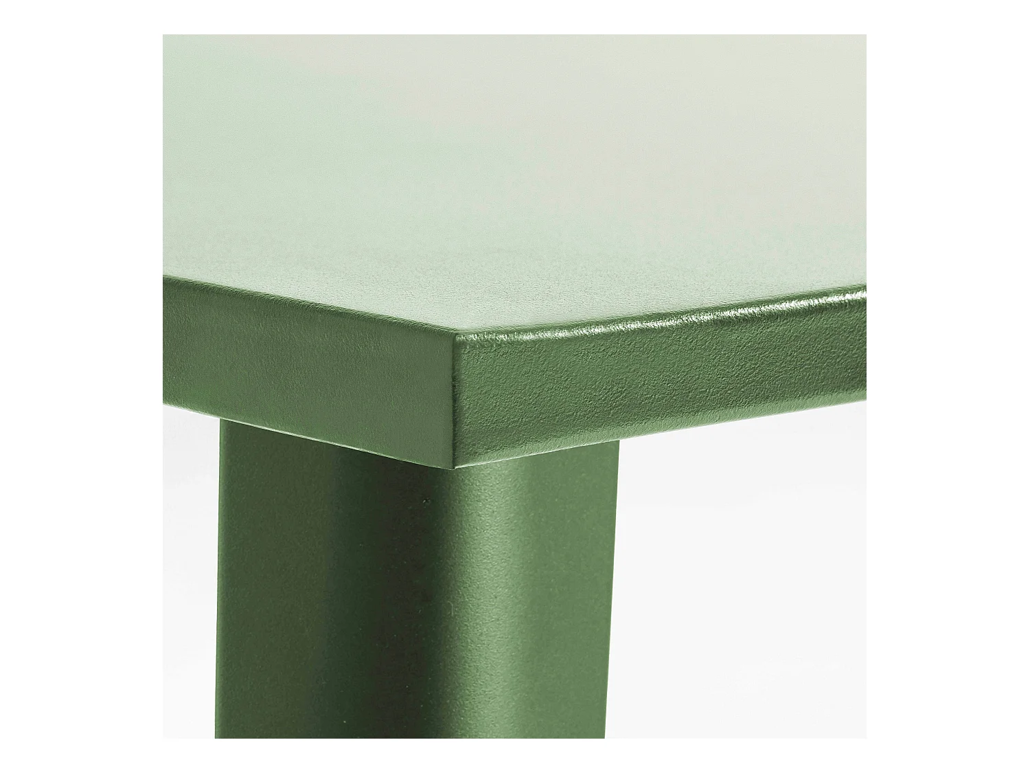 Table haute de jardin en acier vert cactus