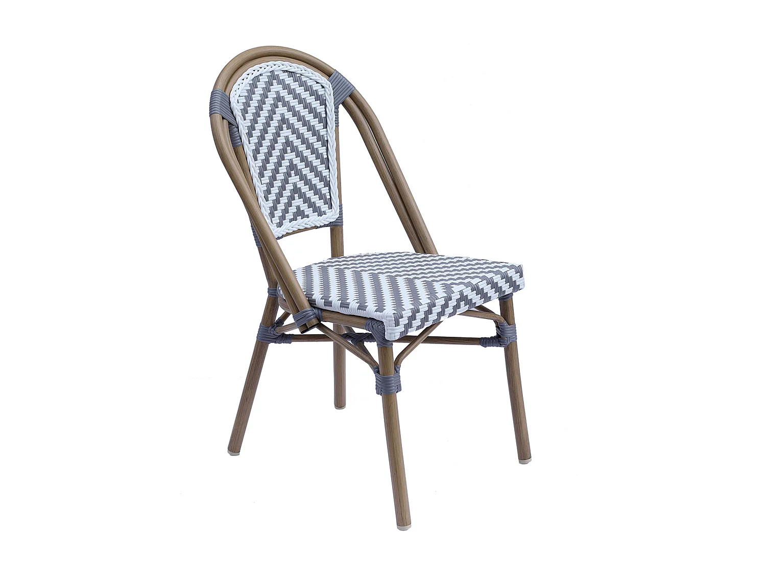 Ensemble table de terrasse marbre noir et 2 chaises