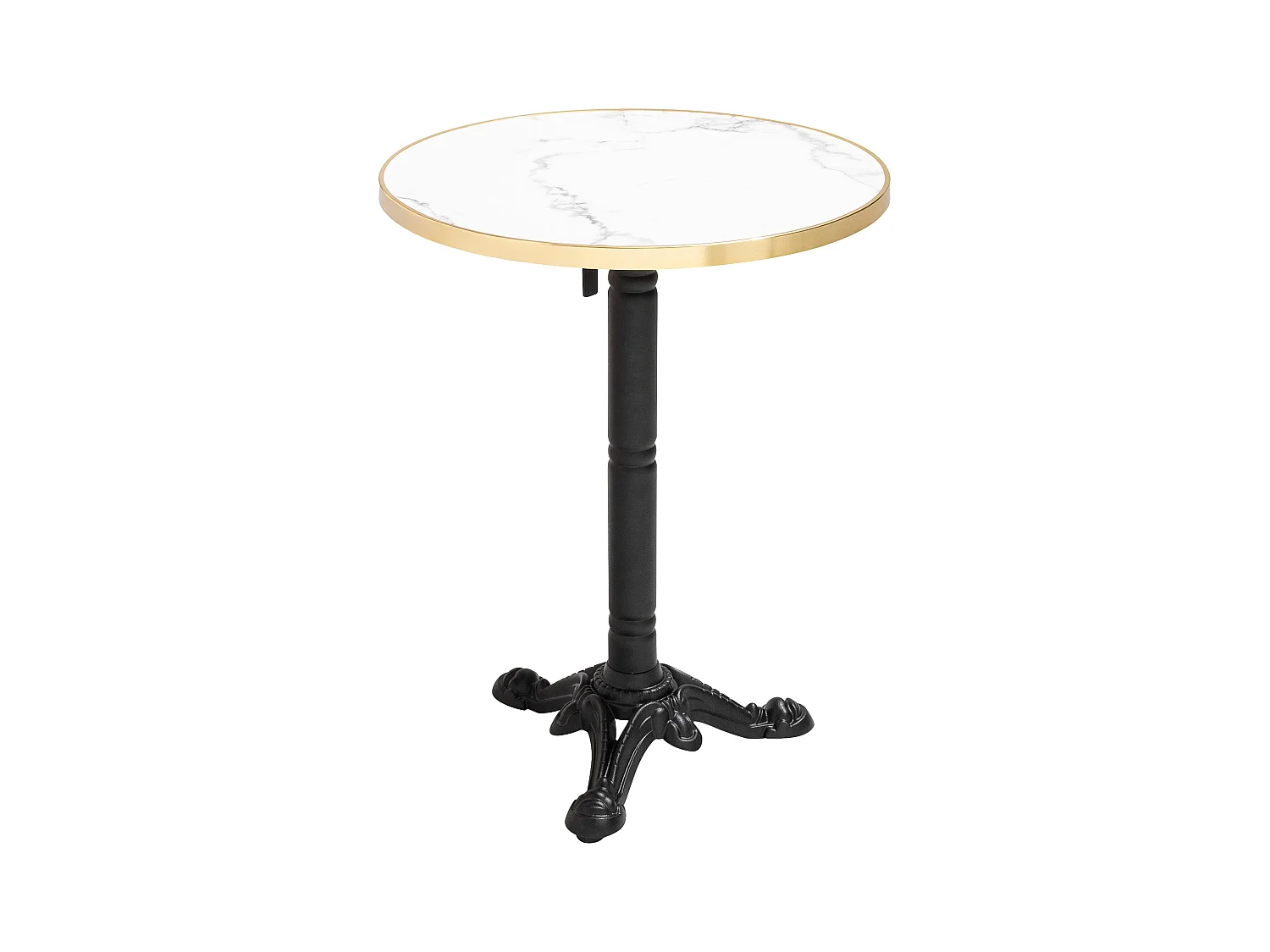 Ensemble table de terrasse marbre blanc et 2 chaises bleu