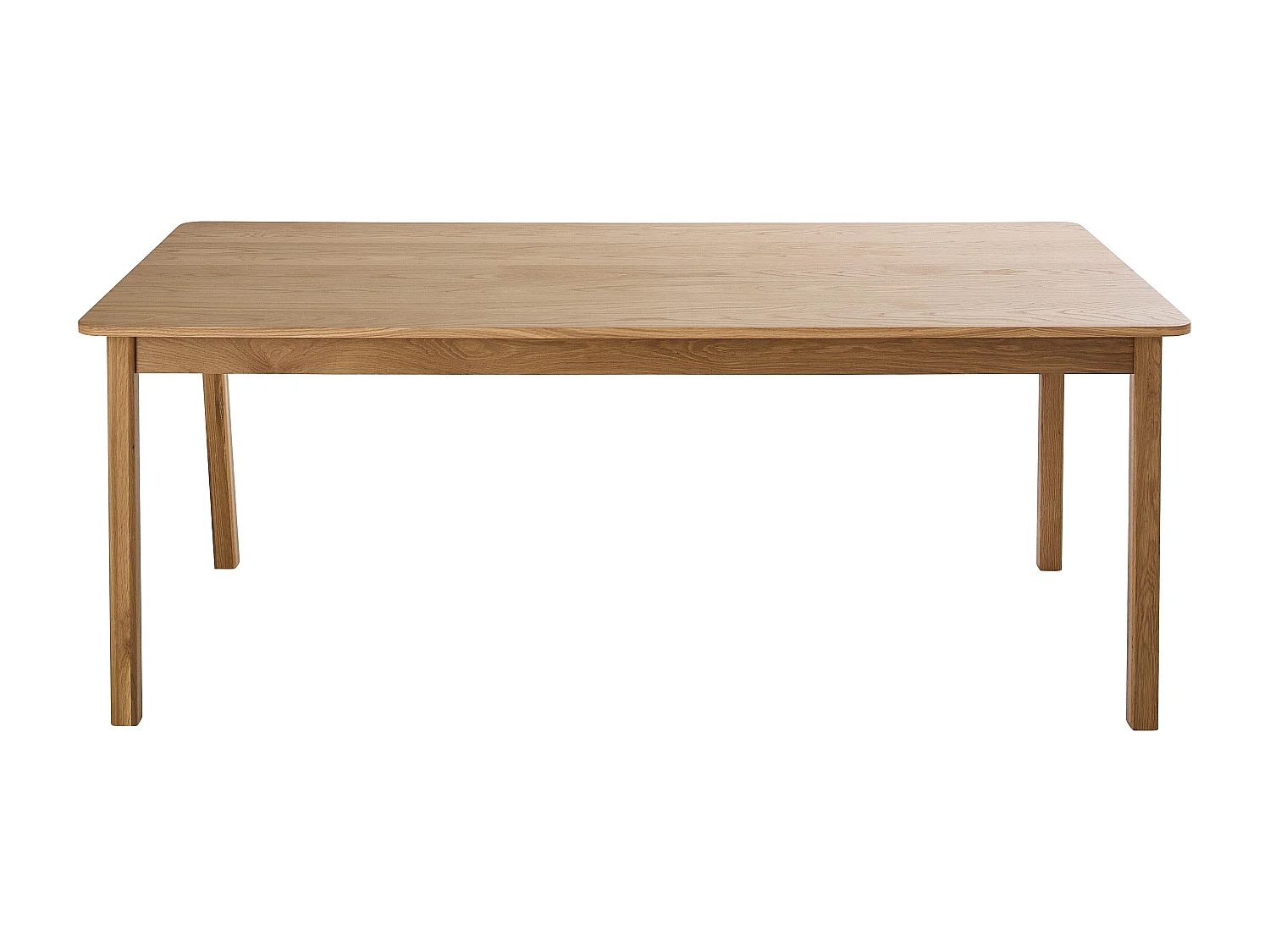 Table à manger rectangulaire en MDF plaqué chêne 200 cm