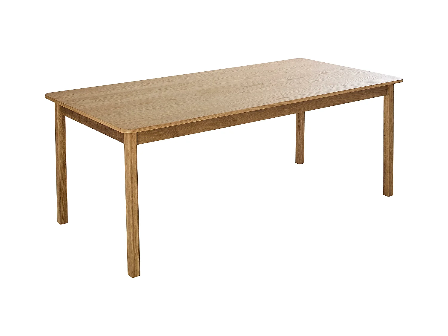 Table à manger rectangulaire en MDF plaqué chêne 200 cm