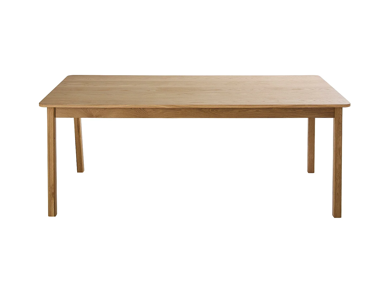 Table à manger rectangulaire en MDF plaqué chêne 200 cm