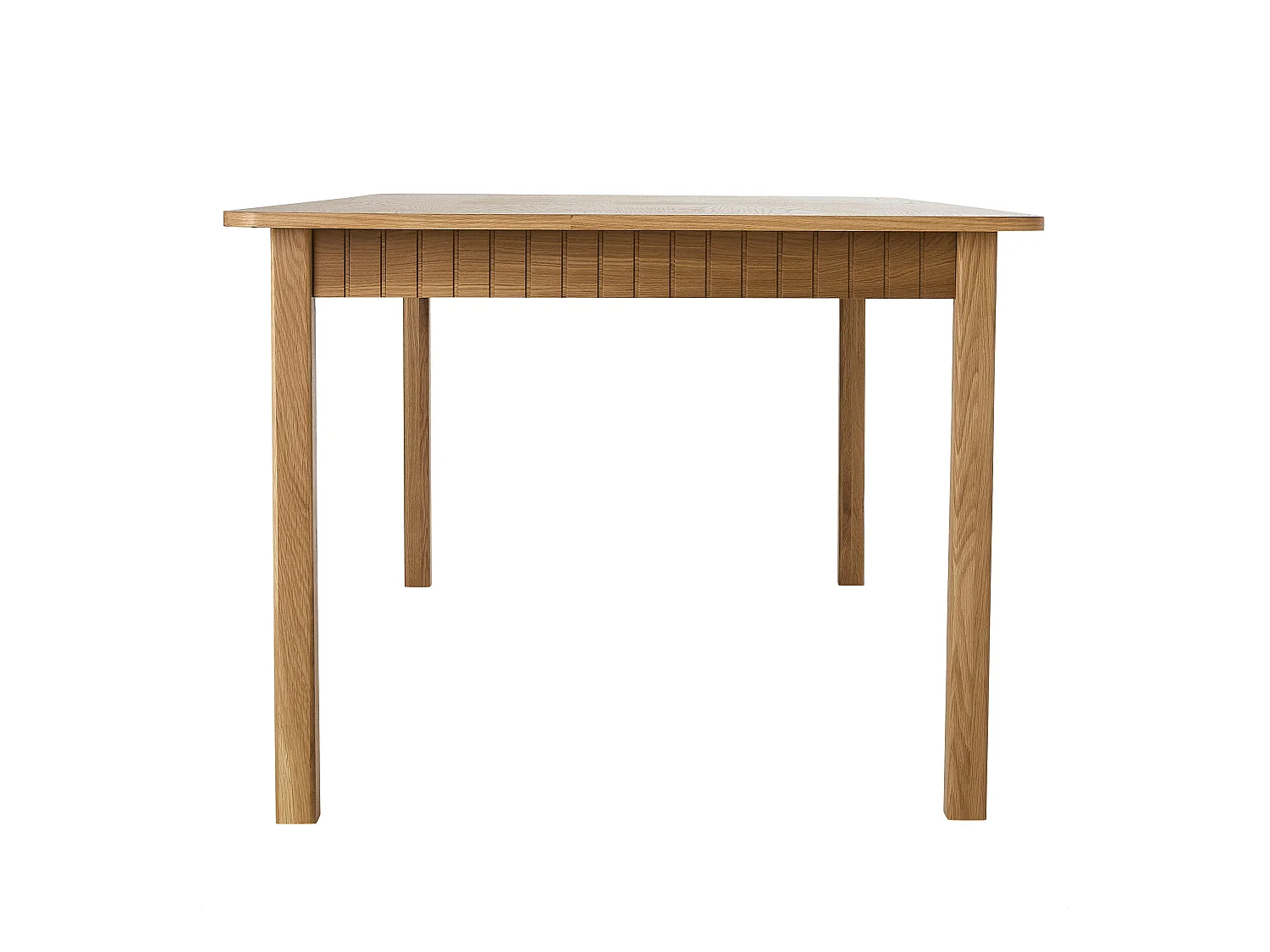 Table à manger rectangulaire en MDF plaqué chêne 200 cm