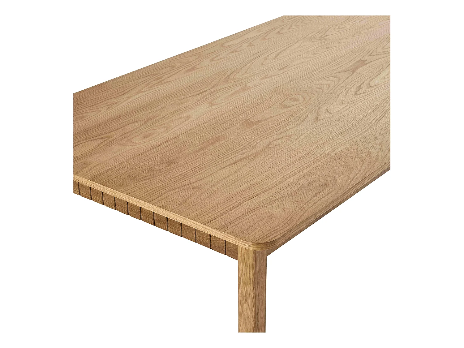 Table à manger rectangulaire en MDF plaqué chêne 200 cm