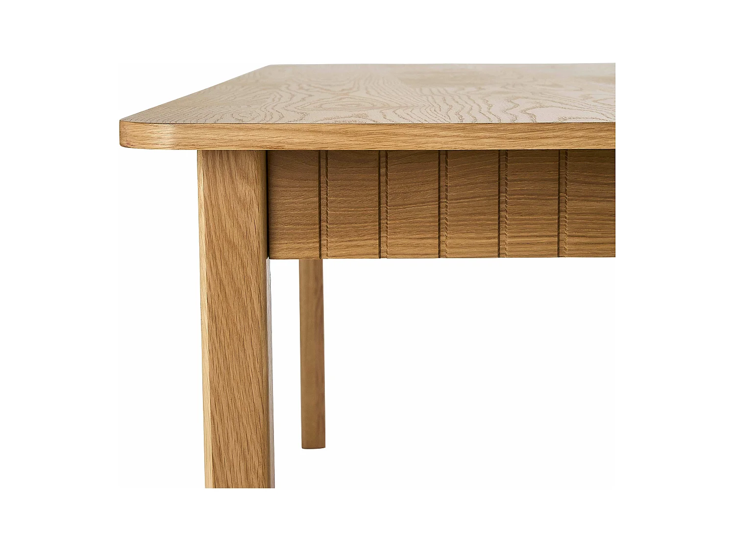 Table à manger rectangulaire en MDF plaqué chêne 200 cm