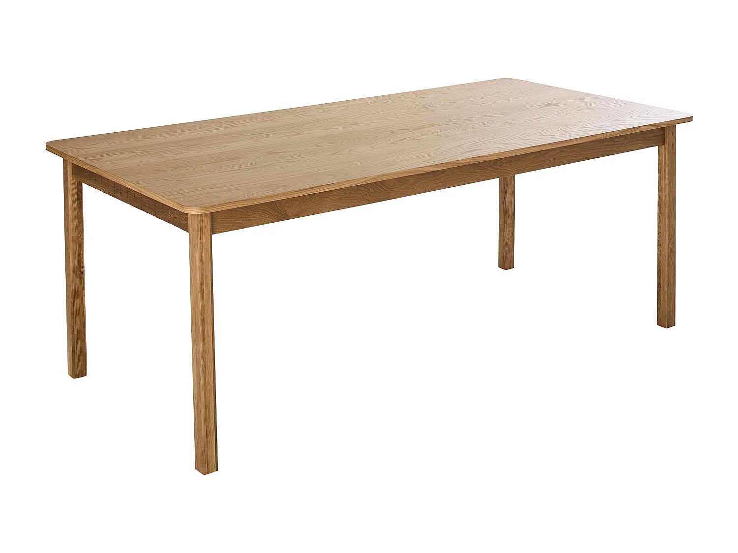 Table à manger rectangulaire en MDF plaqué chêne 200 cm