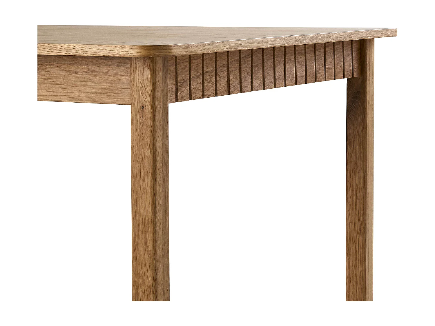 Table à manger rectangulaire en MDF plaqué chêne 200 cm