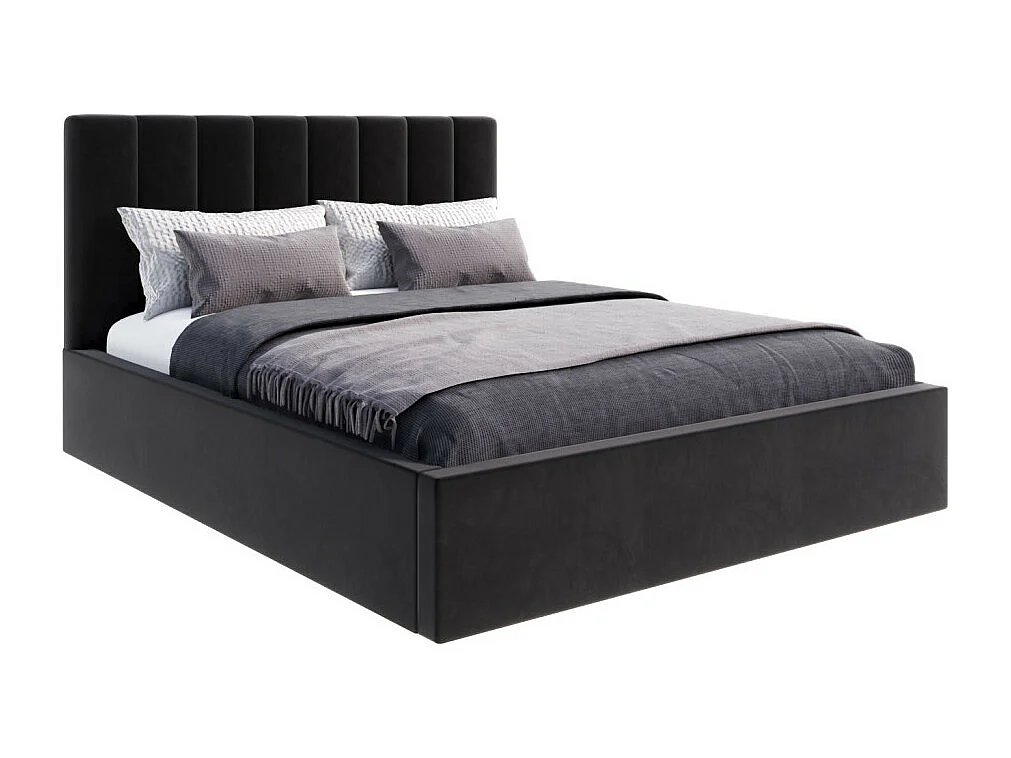 Lit coffre Colorado 160x200 - Sommier inclus Noir