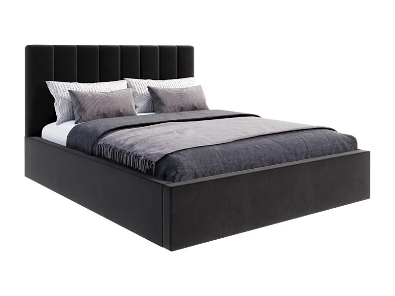 Lit coffre Colorado 140x200 - Sommier inclus Noir