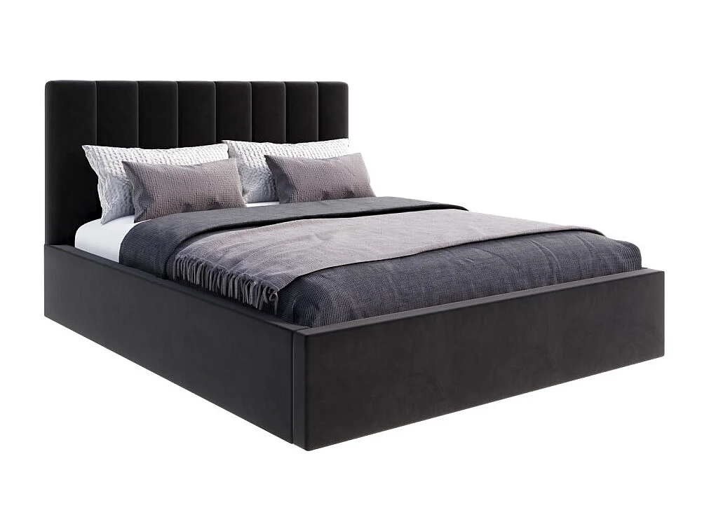 Lit coffre Colorado 140x200 - Sommier inclus Noir