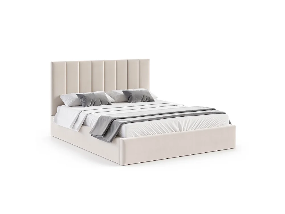 Lit coffre Colorado 140x200 - Sommier inclus Crème