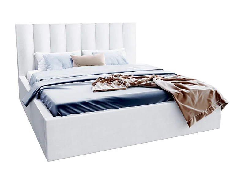 Lit coffre Colorado 140x200 - Sommier inclus Blanc