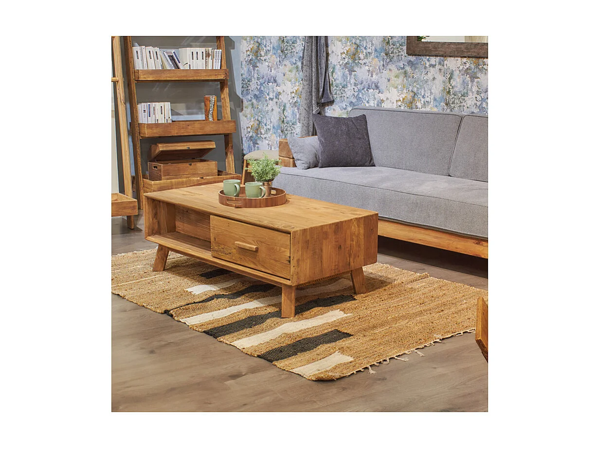 Tapis 140 x 200 cm tressé en jute avec motifs noir et blanc – DUNE