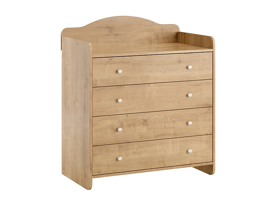 Chambre complète lit bébé 60x120 commode à langer et armoire 2 portes Megeve Bois