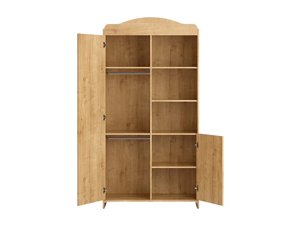 Chambre complète lit bébé 60x120 commode à langer et armoire 2 portes Megeve Bois