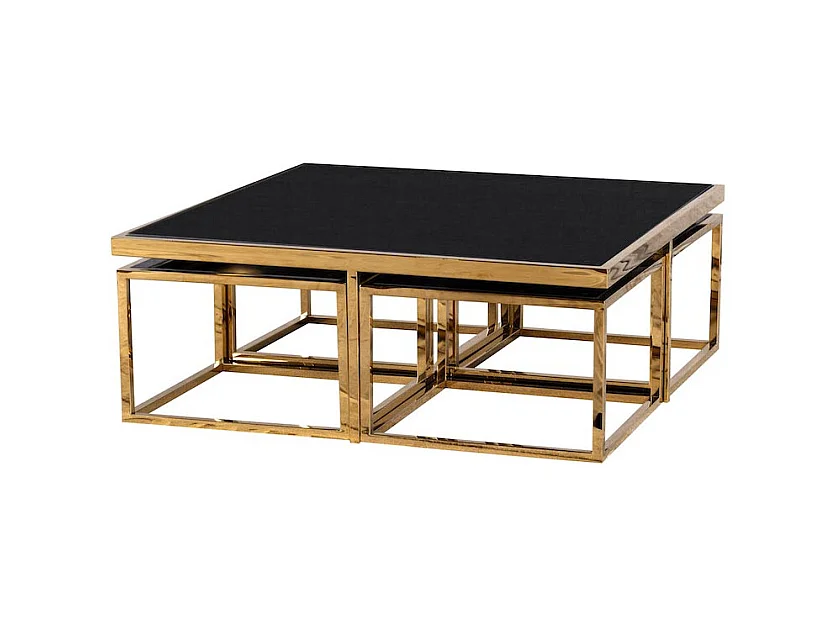 Table basse GOLDY - Verre - Noir