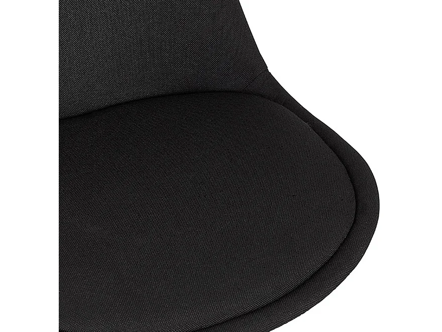 Tabouret de Bar en Tissu "Erich" 105cm Noir