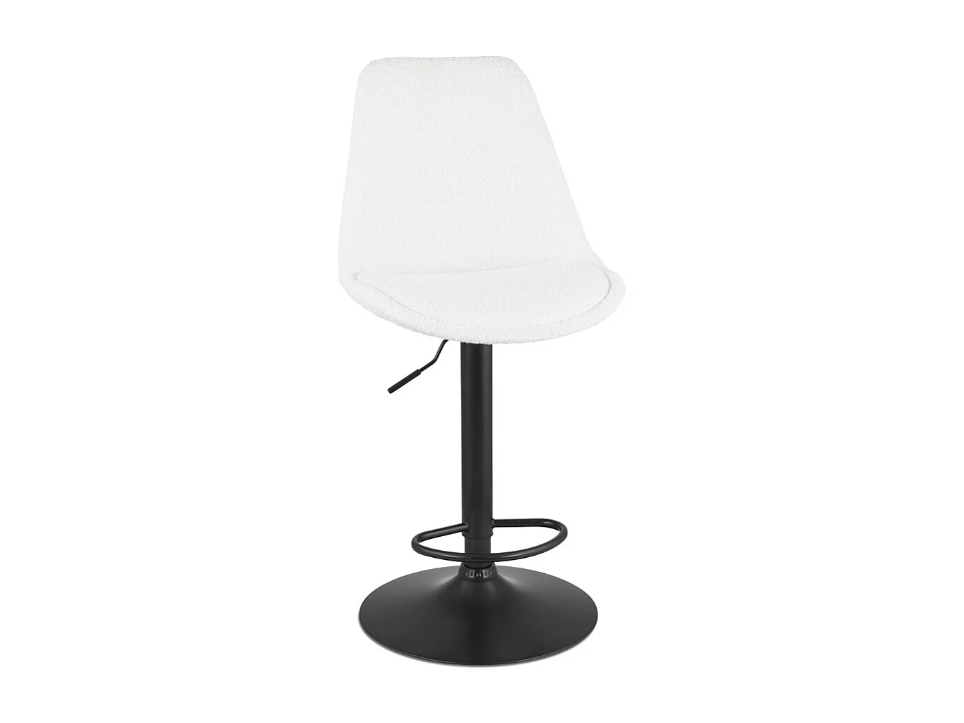 Verstellbarer Hocker - ROSITA - wit - 48x55x103-123 cm