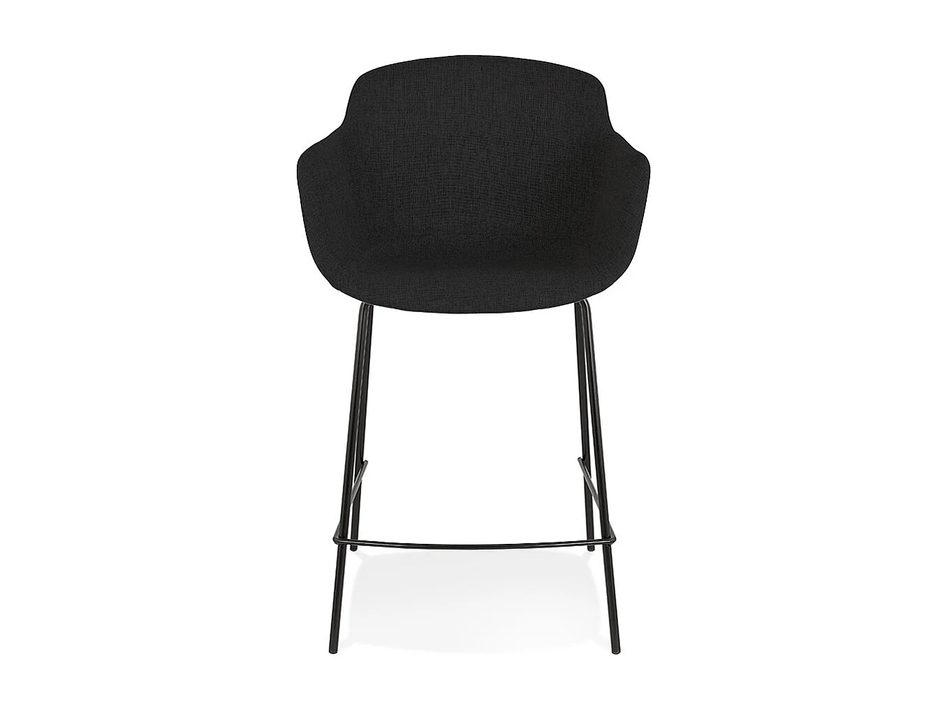 Mittelhoher Snackhocker - FORTI - Schwarz - 59x54x97,5 cm